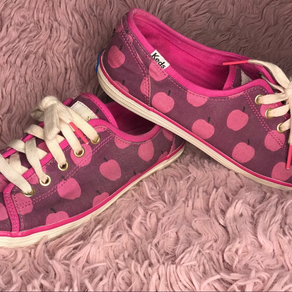 Kate Spade x Keds Pink & Purple Apple Print